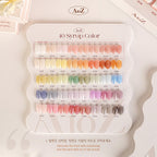 【AtoZ】Syrup Gel 40 Types Open Set Display Rack + Chart Board Included This Month's Art Gel Nail