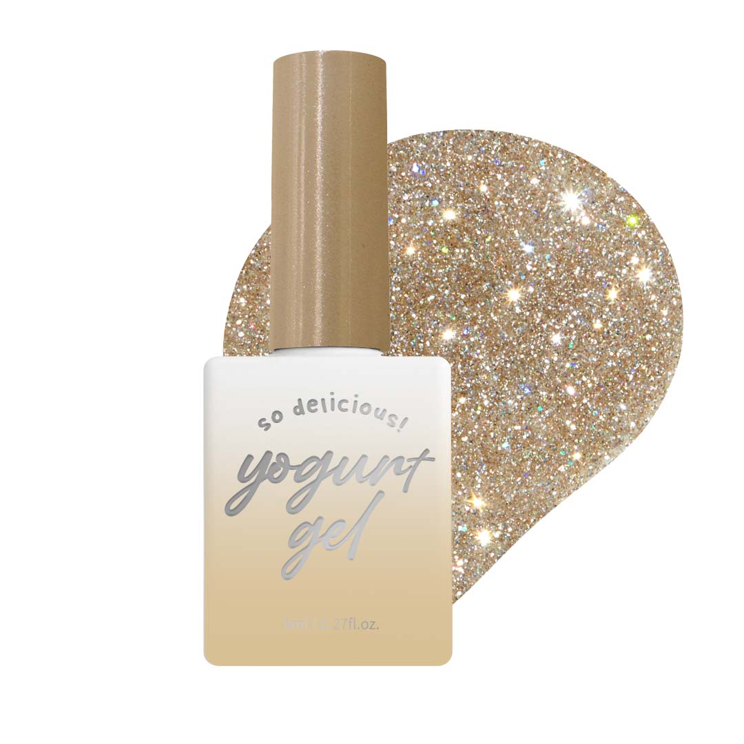 【YOGURT】'Look at Me' Reflective Glitter Gel #RG20 Gold Queen