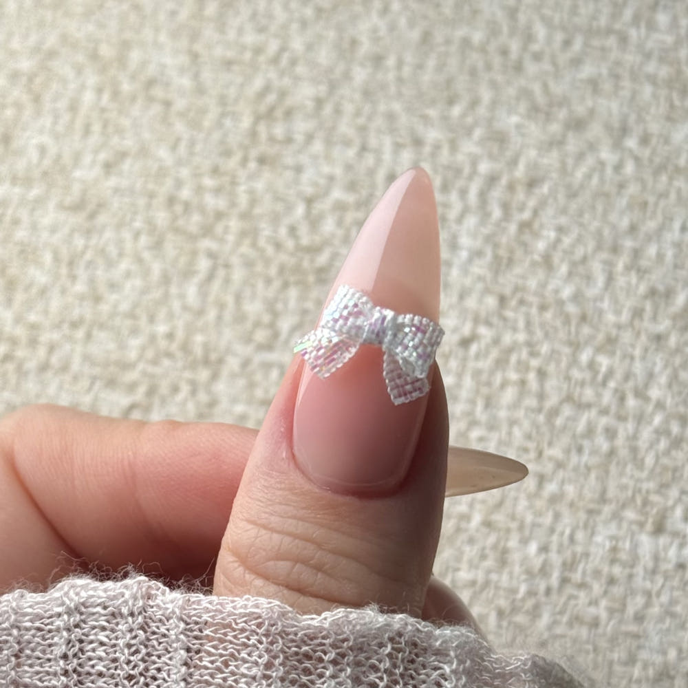 【AURA GLITTER】Shine Pop Ribbon Nail Parts (1 Piece)