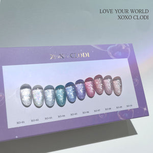 【CLODI】(Delayed delivery) XOXO Reflective Glitter Gel 10-piece set