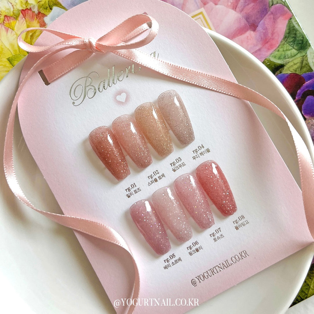 【YOGURT】'Ballerina' Reflective Glitter Gel #RG05 Berry Sorbet