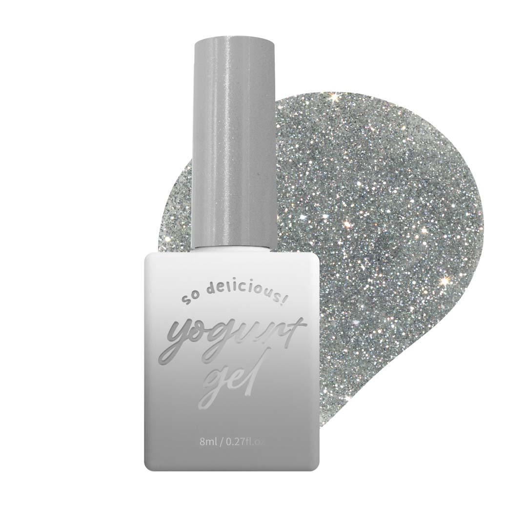 【YOGURT】'Look at Me' Reflective Glitter Gel #RG22 Silver Queen