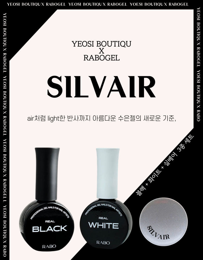 【ROBOGEL】 [Special Package] Labogel Silver, Mercury, Metal, Chrome, Silver, and Real Black & White