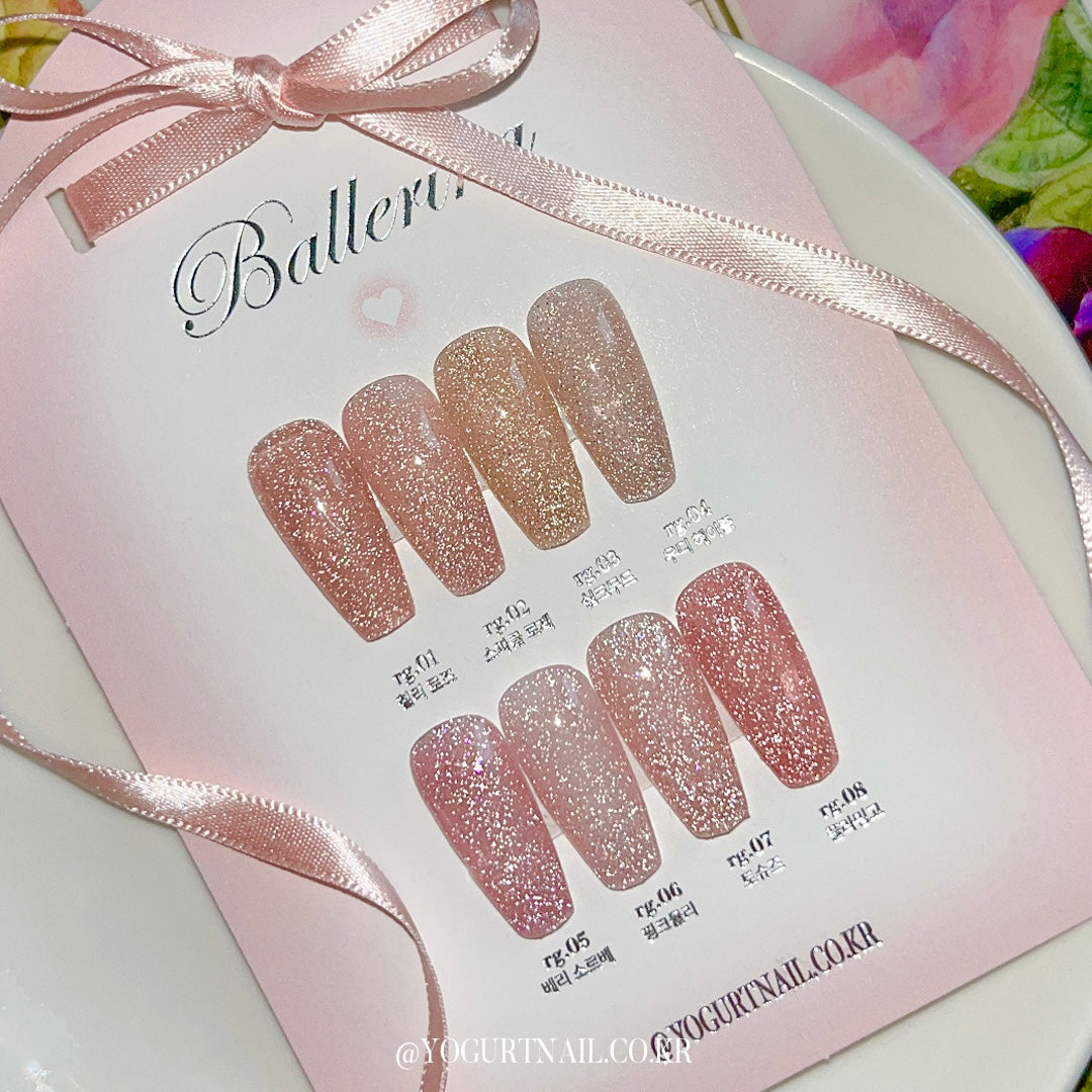 【YOGURT】'Ballerina' Reflective Glitter Gel #RG08 Flamingo