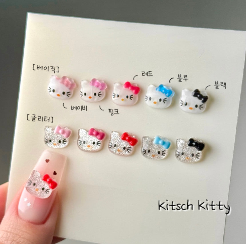 【AURA GLITTER】Kitty Kitty Nail Parts Sanrio