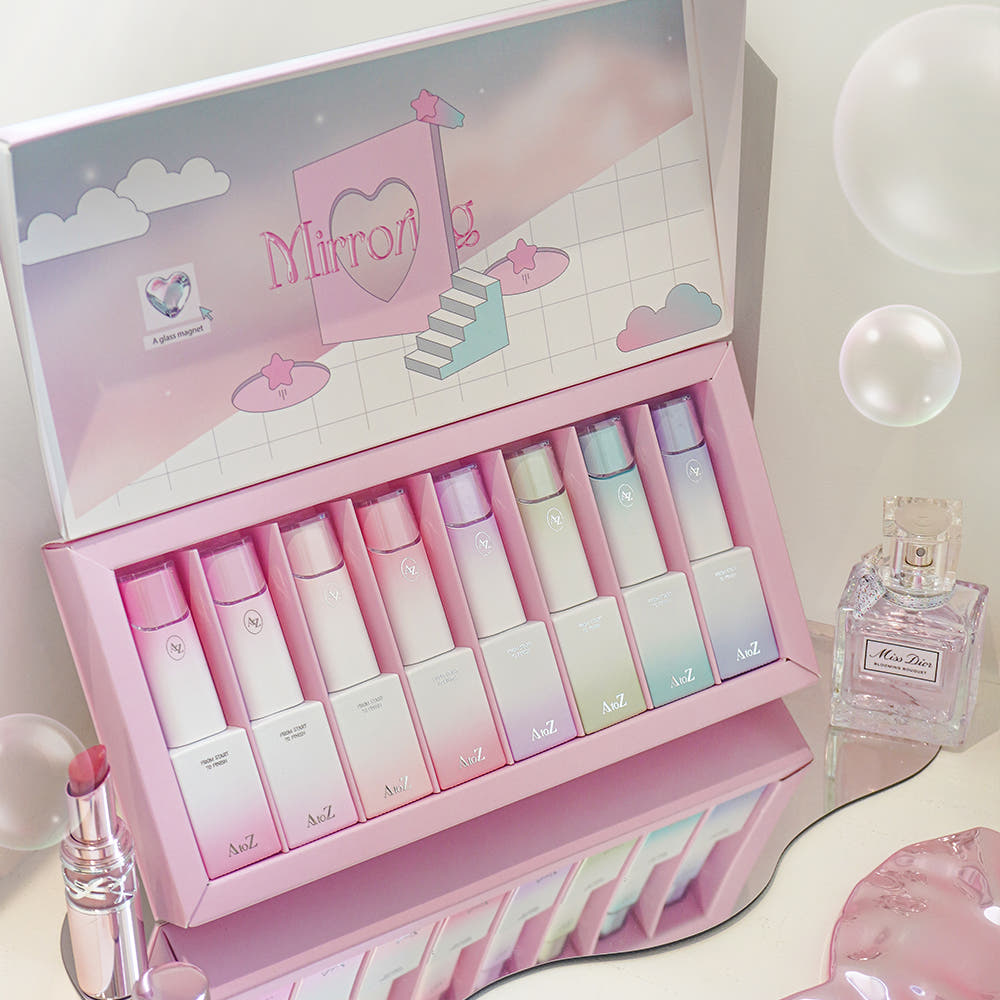 【AtoZ】Mirroring Fine Magnetic Gel 8-piece Set Art of the Month Magnetic Nail