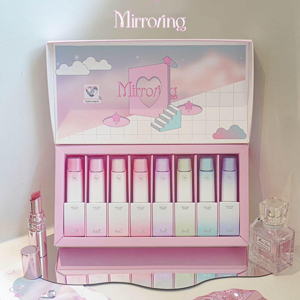 【AtoZ】Mirroring Fine Magnetic Gel 8-piece Set Art of the Month Magnetic Nail