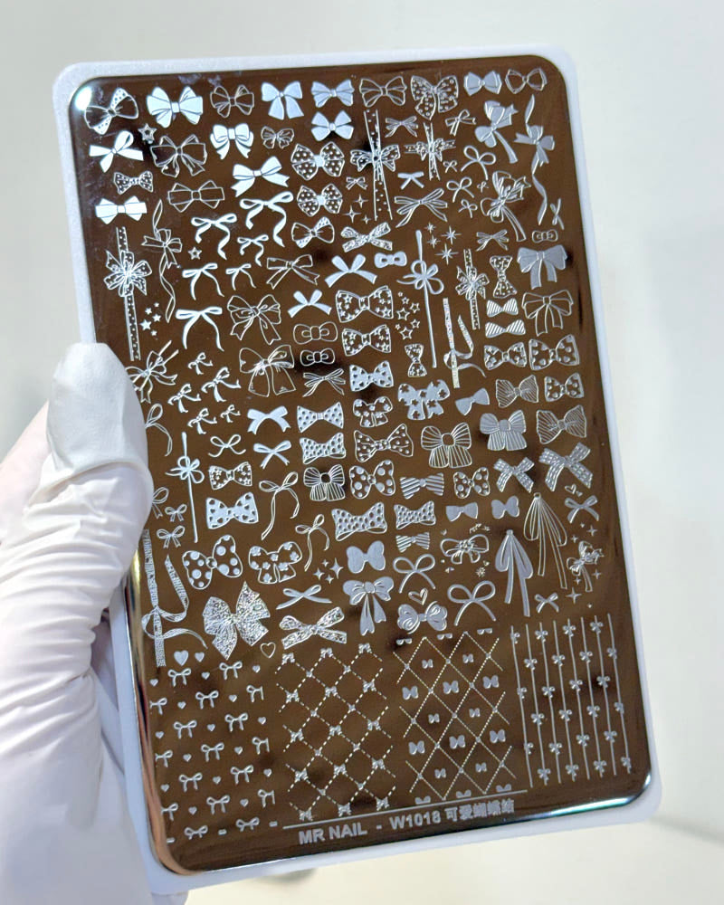 【AURA GLITTER】Ribbon Nail Plate Stamping