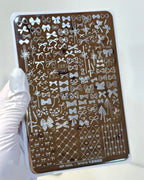 【AURA GLITTER】Ribbon Nail Plate Stamping