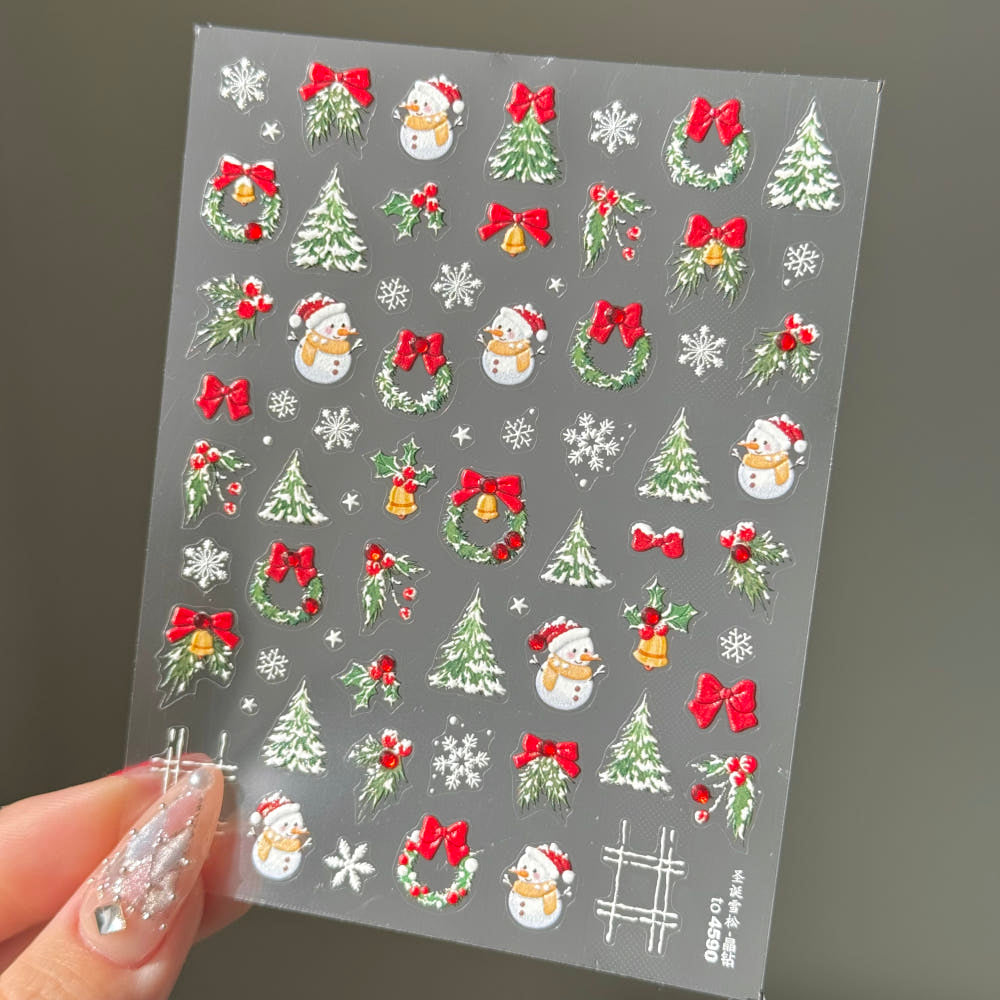 【AURA GLITTER】Red Velvet Tree Nail Sticker