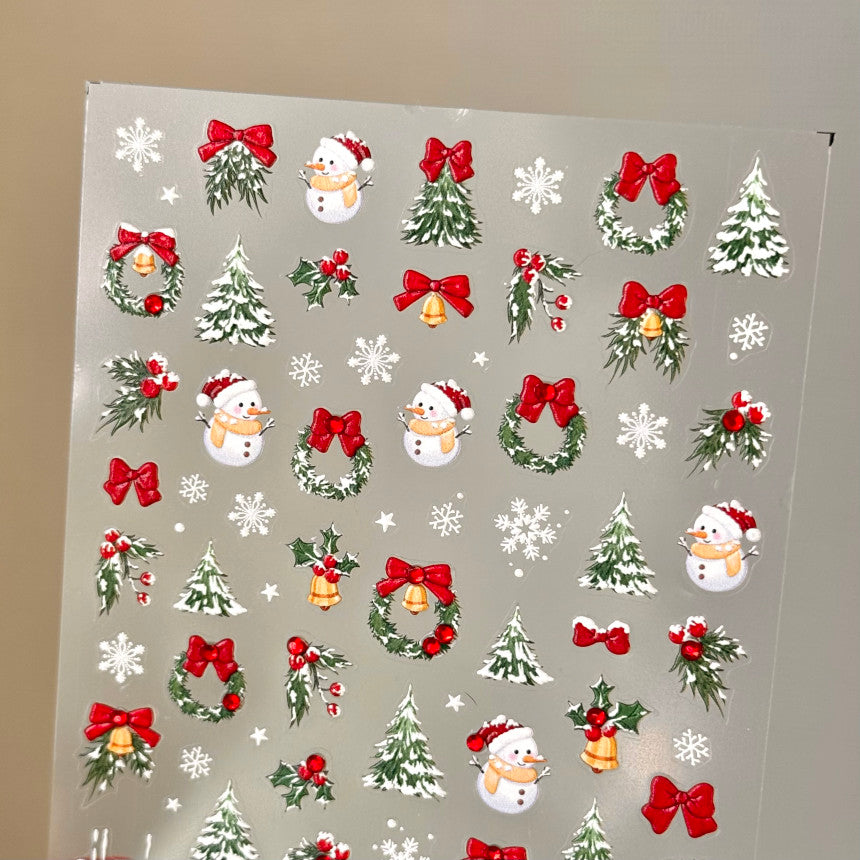 【AURA GLITTER】Red Velvet Tree Nail Sticker