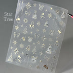 【AURA GLITTER】Star Tree Nail Stickers Christmas Winter
