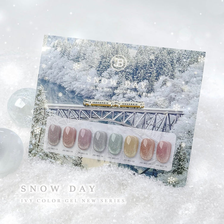 【JIN.B】Snow Day 8pc collection - Reflective magnet glitter